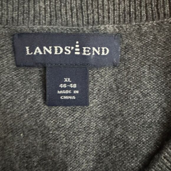 Lands End Sweater Vest Mens XL 46-48 Classic Cashmere Heritage Prep Slow Fashion - Picture 10 of 13